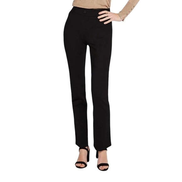 Betabrand Classic Straight Leg Yoga Dress Pants Size LP Black - Picture 1 of 10